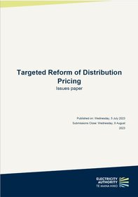 Issues paper - Targeted reform of distribution pricing